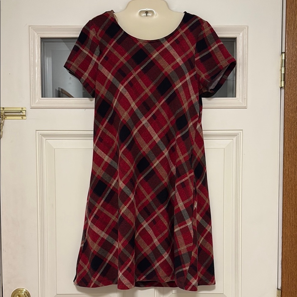 Plaid Red and Black Dress